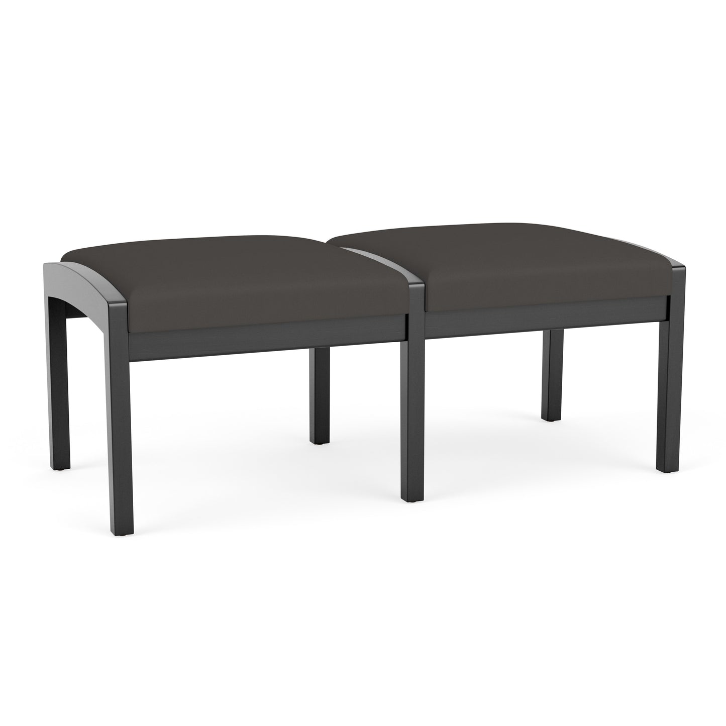Lenox Wood Waiting Reception 2 Seat Bench Wood Frame