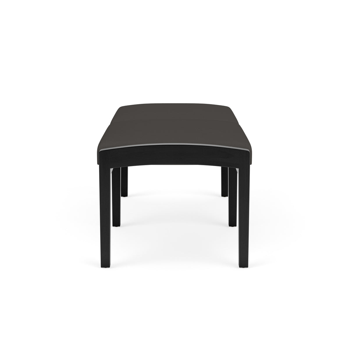 Lenox Wood Waiting Reception 2 Seat Bench Wood Frame
