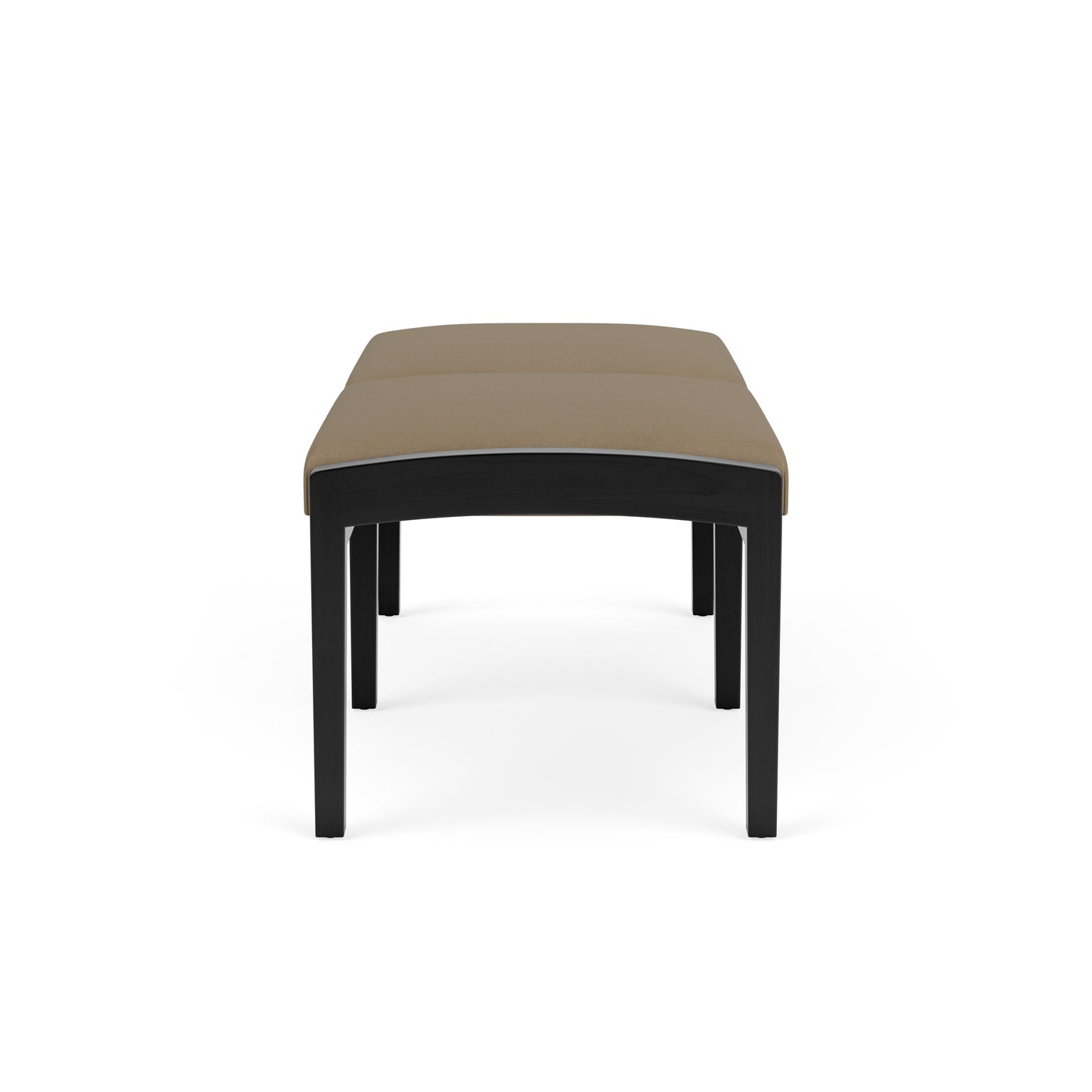 Lenox Wood Waiting Reception 2 Seat Bench Wood Frame
