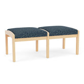 Lenox Wood Waiting Reception 2 Seat Bench Wood Frame