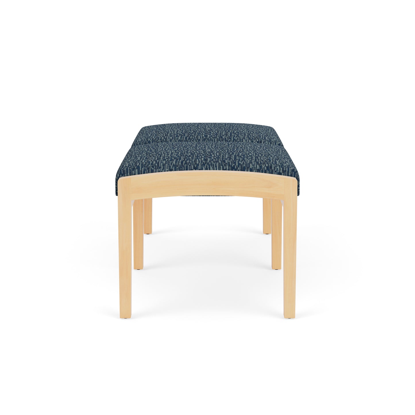 Lenox Wood Waiting Reception 2 Seat Bench Wood Frame