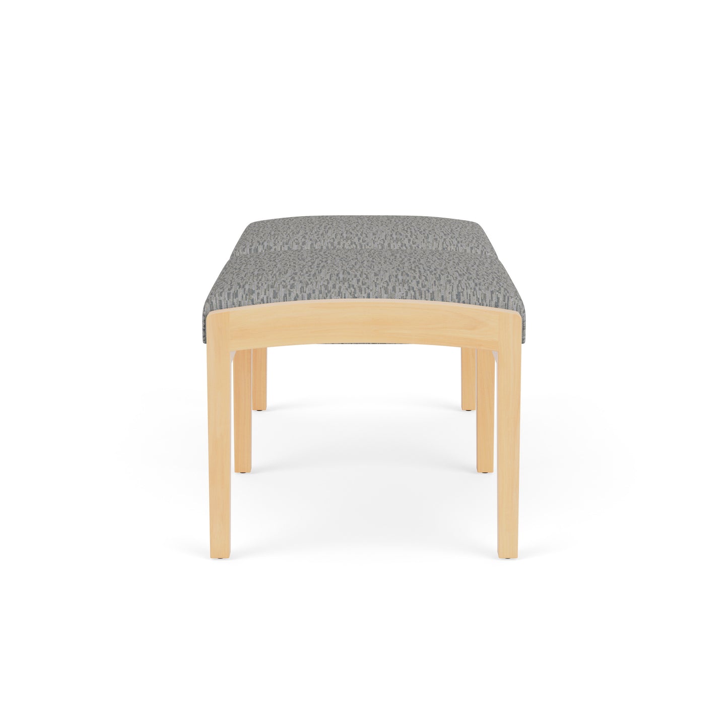 Lenox Wood Waiting Reception 2 Seat Bench Wood Frame