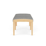 Lenox Wood Waiting Reception 2 Seat Bench Wood Frame