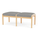 Lenox Wood Waiting Reception 2 Seat Bench Wood Frame
