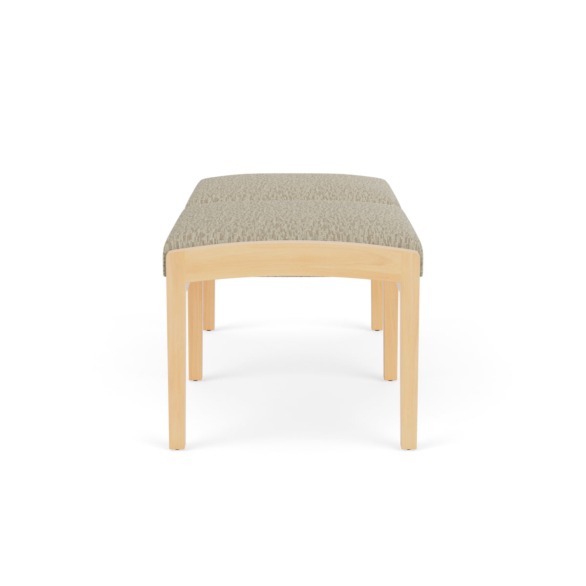 Lenox Wood Waiting Reception 2 Seat Bench Wood Frame
