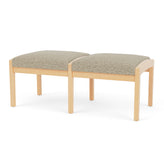 Lenox Wood Waiting Reception 2 Seat Bench Wood Frame