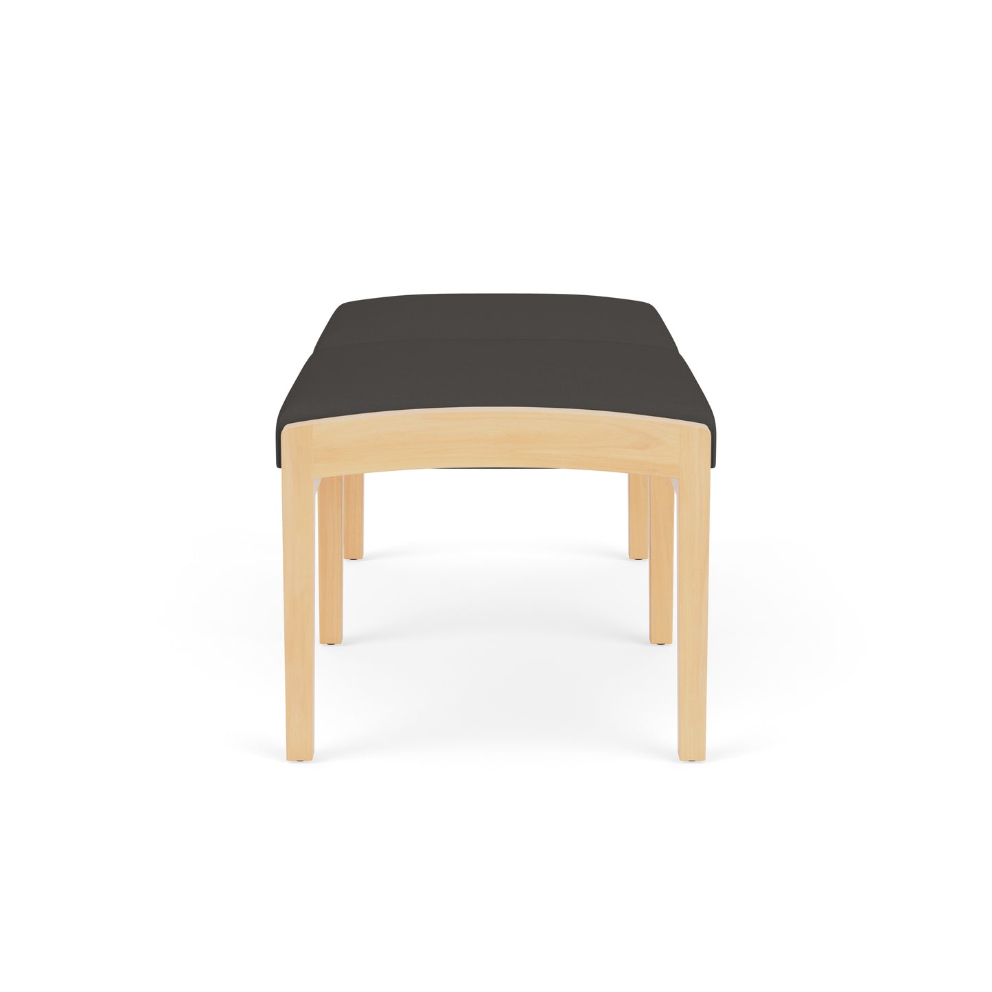 Lenox Wood Waiting Reception 2 Seat Bench Wood Frame