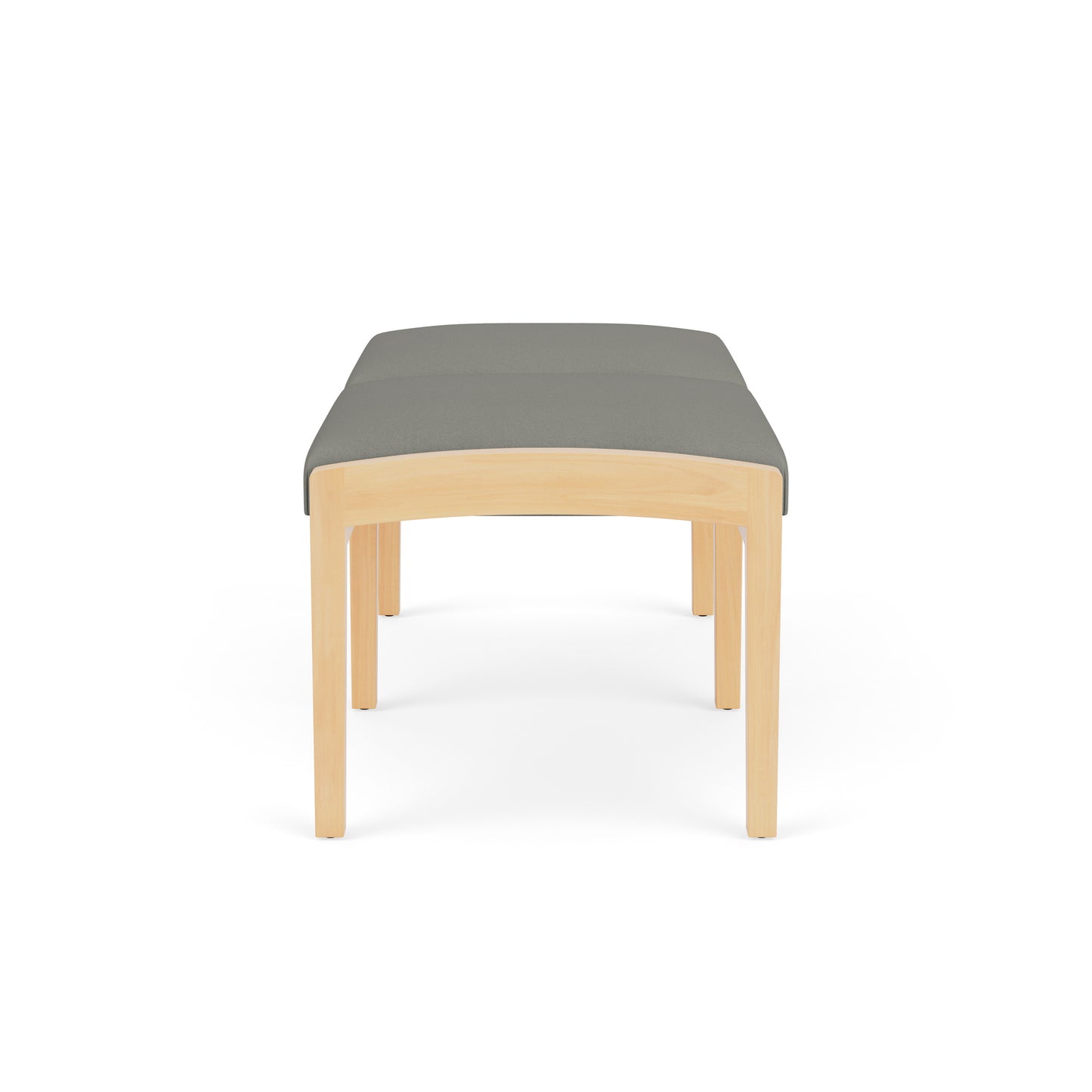 Lenox Wood Waiting Reception 2 Seat Bench Wood Frame