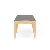 Lenox Wood Waiting Reception 2 Seat Bench Wood Frame