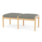 Lenox Wood Waiting Reception 2 Seat Bench Wood Frame