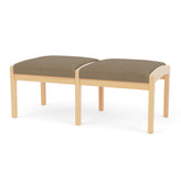 Lenox Wood Waiting Reception 2 Seat Bench Wood Frame