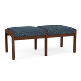 Lenox Wood Waiting Reception 2 Seat Bench Wood Frame