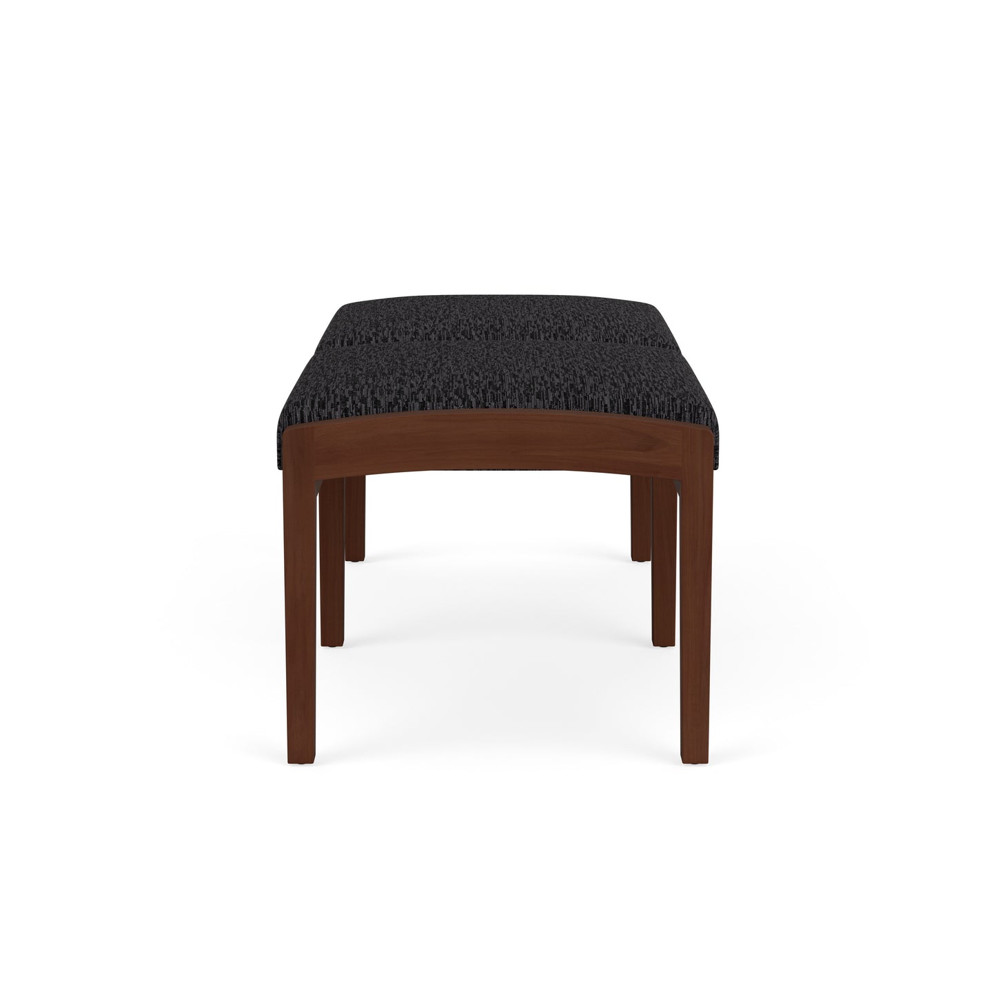 Lenox Wood Waiting Reception 2 Seat Bench Wood Frame