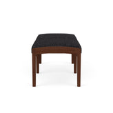Lenox Wood Waiting Reception 2 Seat Bench Wood Frame