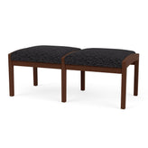 Lenox Wood Waiting Reception 2 Seat Bench Wood Frame