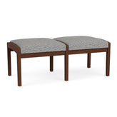 Lenox Wood Waiting Reception 2 Seat Bench Wood Frame