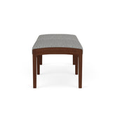 Lenox Wood Waiting Reception 2 Seat Bench Wood Frame