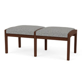 Lenox Wood Waiting Reception 2 Seat Bench Wood Frame