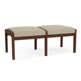 Lenox Wood Waiting Reception 2 Seat Bench Wood Frame
