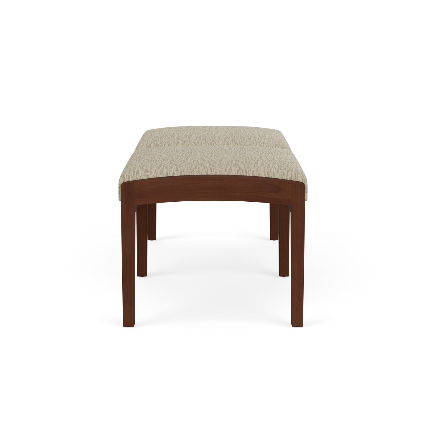 Lenox Wood Waiting Reception 2 Seat Bench Wood Frame