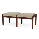 Lenox Wood Waiting Reception 2 Seat Bench Wood Frame