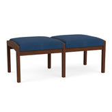 Lenox Wood Waiting Reception 2 Seat Bench Wood Frame