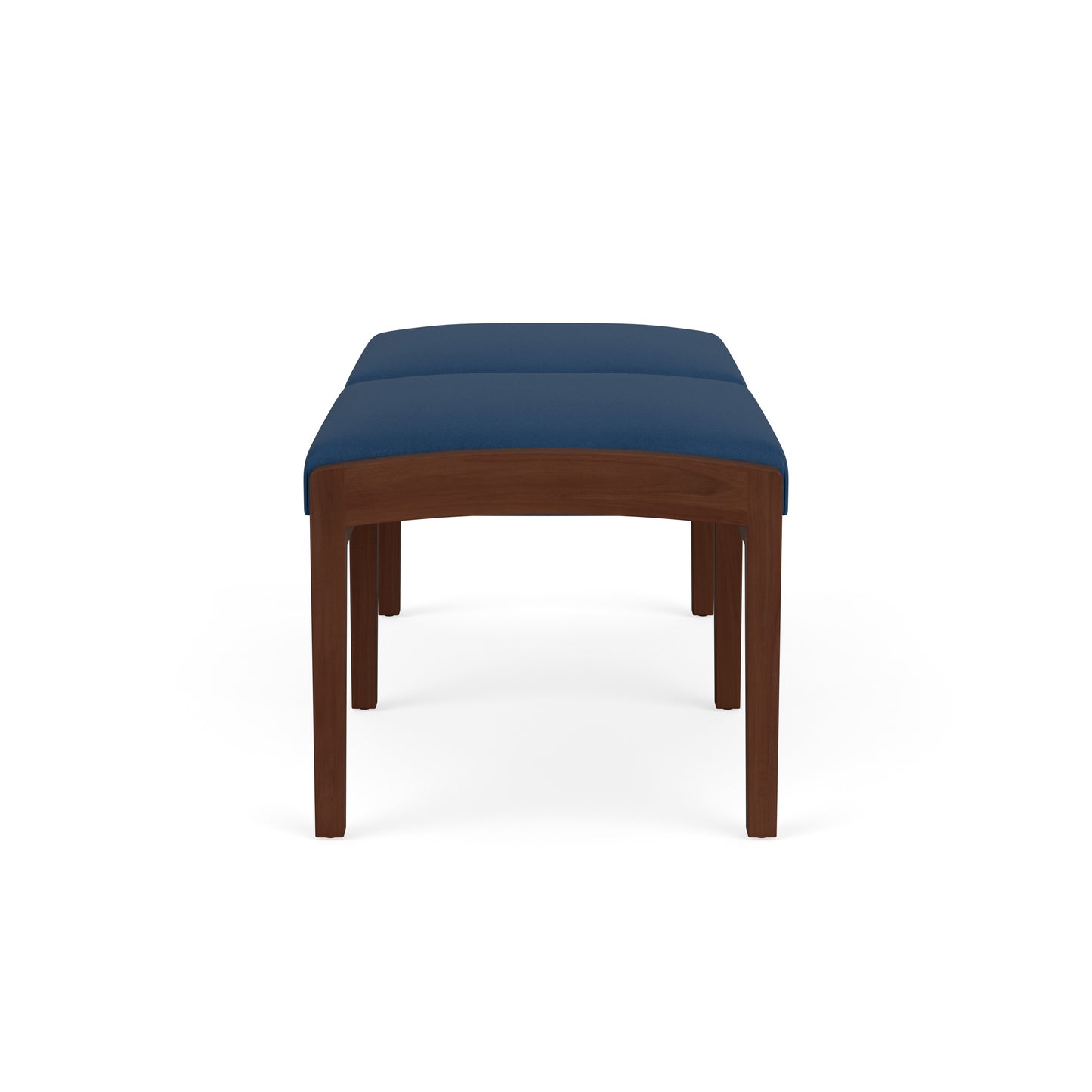 Lenox Wood Waiting Reception 2 Seat Bench Wood Frame