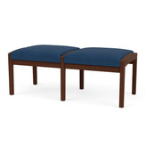 Lenox Wood Waiting Reception 2 Seat Bench Wood Frame
