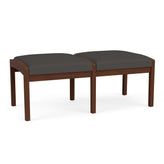 Lenox Wood Waiting Reception 2 Seat Bench Wood Frame