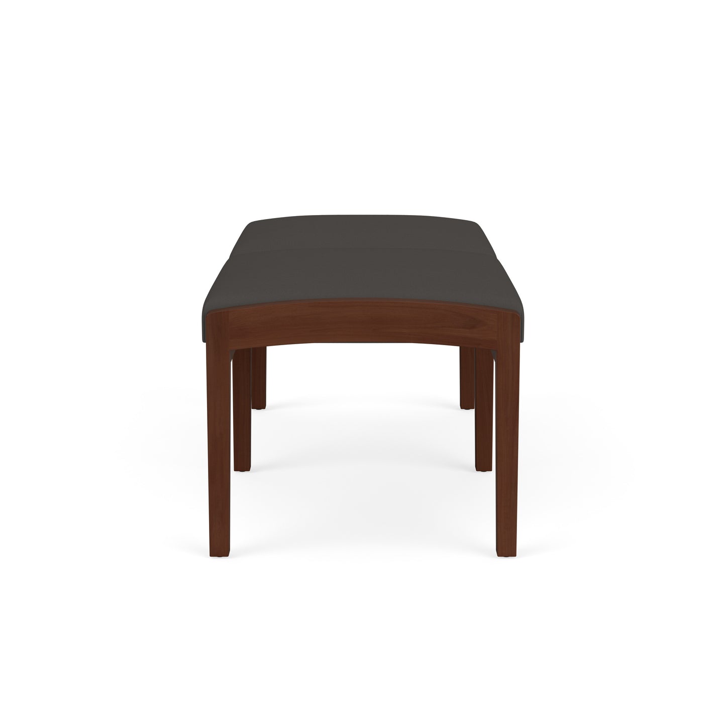 Lenox Wood Waiting Reception 2 Seat Bench Wood Frame