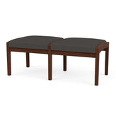 Lenox Wood Waiting Reception 2 Seat Bench Wood Frame