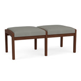 Lenox Wood Waiting Reception 2 Seat Bench Wood Frame