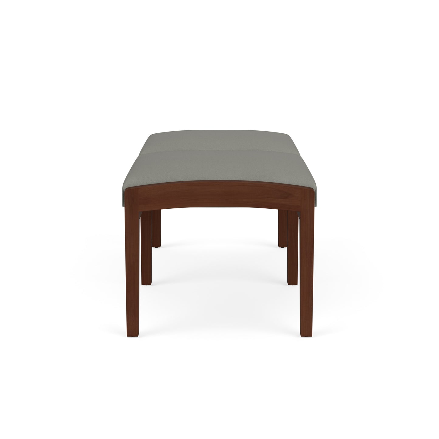 Lenox Wood Waiting Reception 2 Seat Bench Wood Frame