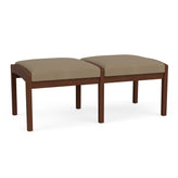 Lenox Wood Waiting Reception 2 Seat Bench Wood Frame