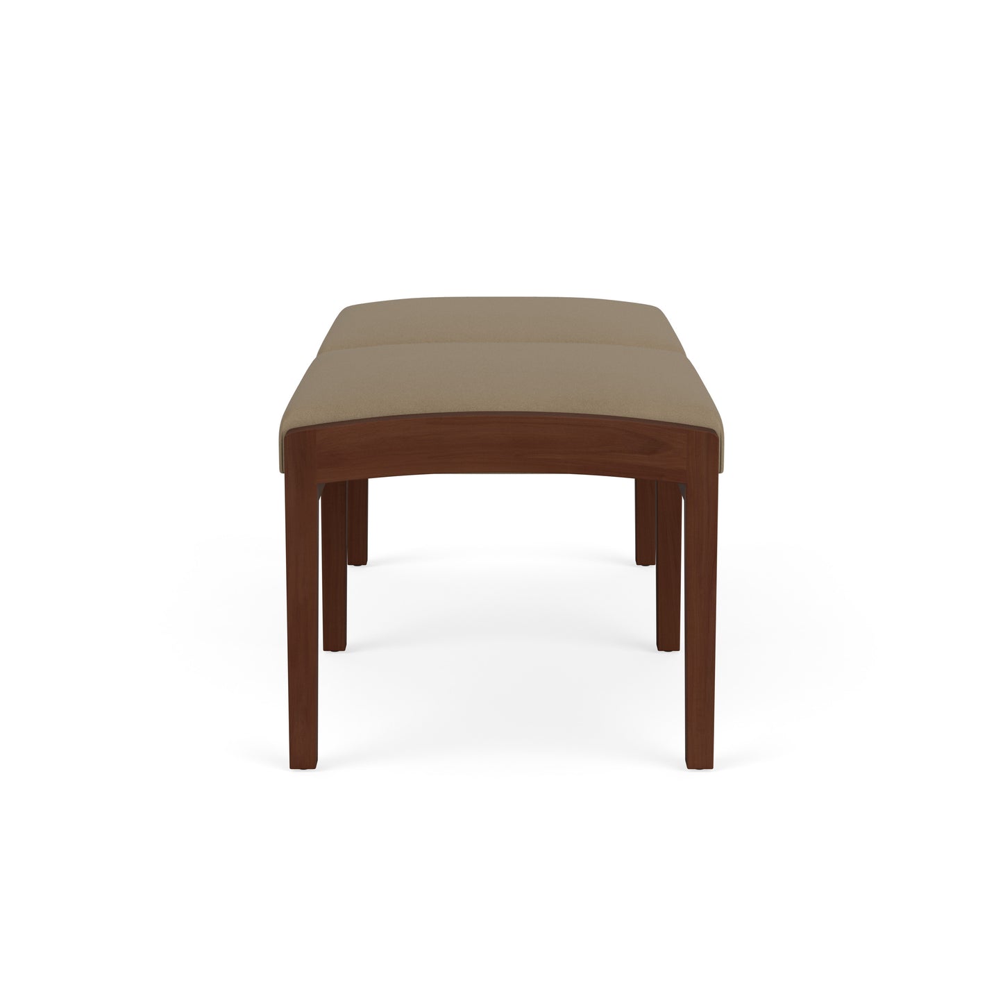 Lenox Wood Waiting Reception 2 Seat Bench Wood Frame