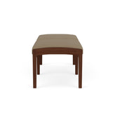 Lenox Wood Waiting Reception 2 Seat Bench Wood Frame