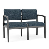 Lenox Wood Waiting Reception 2 Seat Tandem Seating Wood Frame No Center Arm