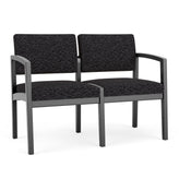 Lenox Wood Waiting Reception 2 Seat Tandem Seating Wood Frame No Center Arm