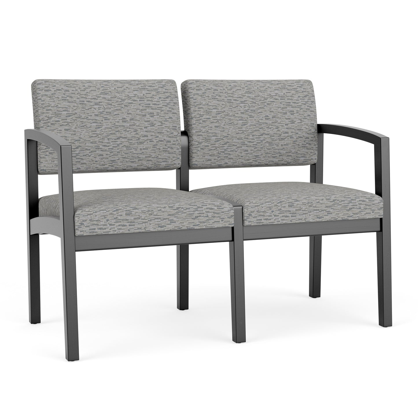 Lenox Wood Waiting Reception 2 Seat Tandem Seating Wood Frame No Center Arm