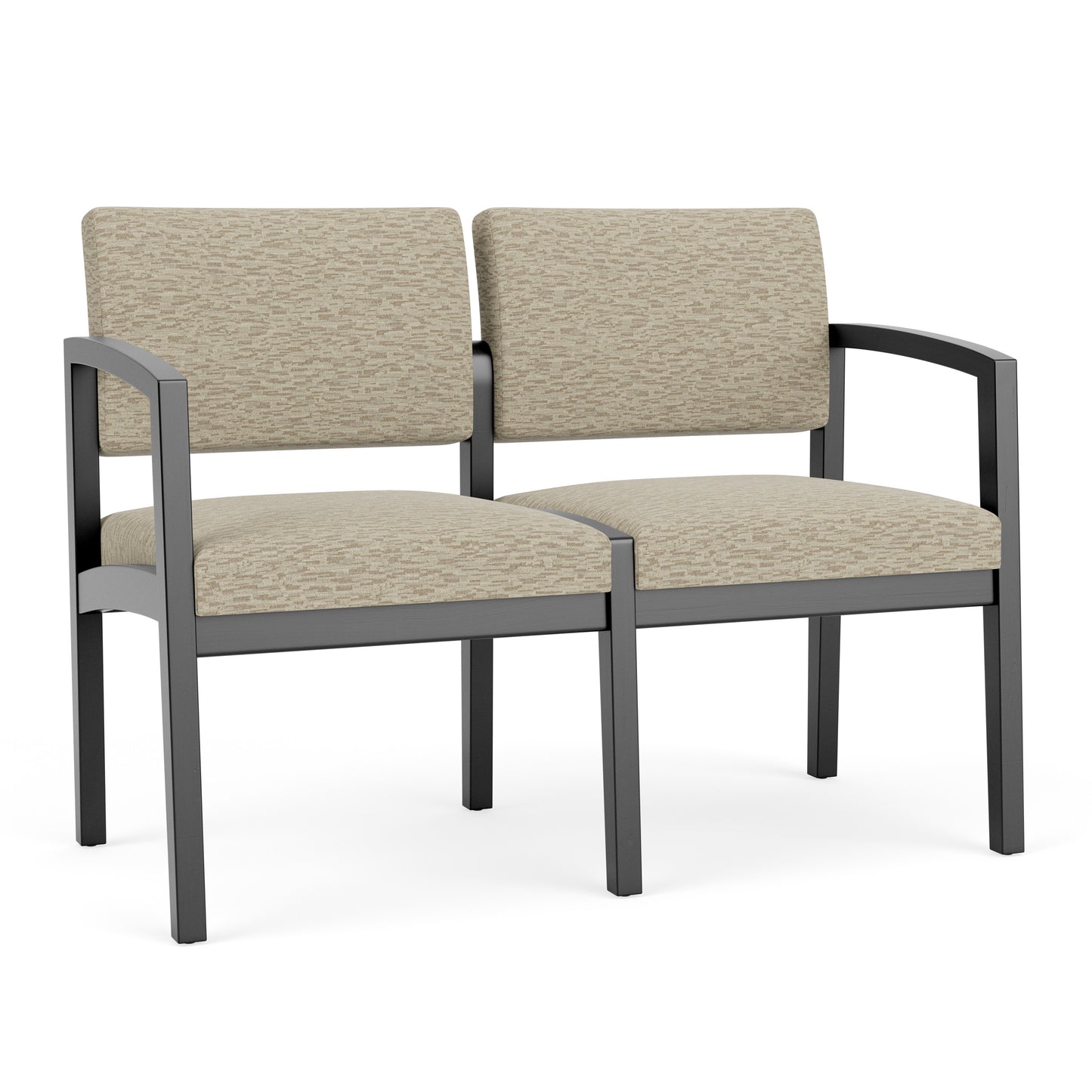Lenox Wood Waiting Reception 2 Seat Tandem Seating Wood Frame No Center Arm