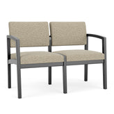 Lenox Wood Waiting Reception 2 Seat Tandem Seating Wood Frame No Center Arm