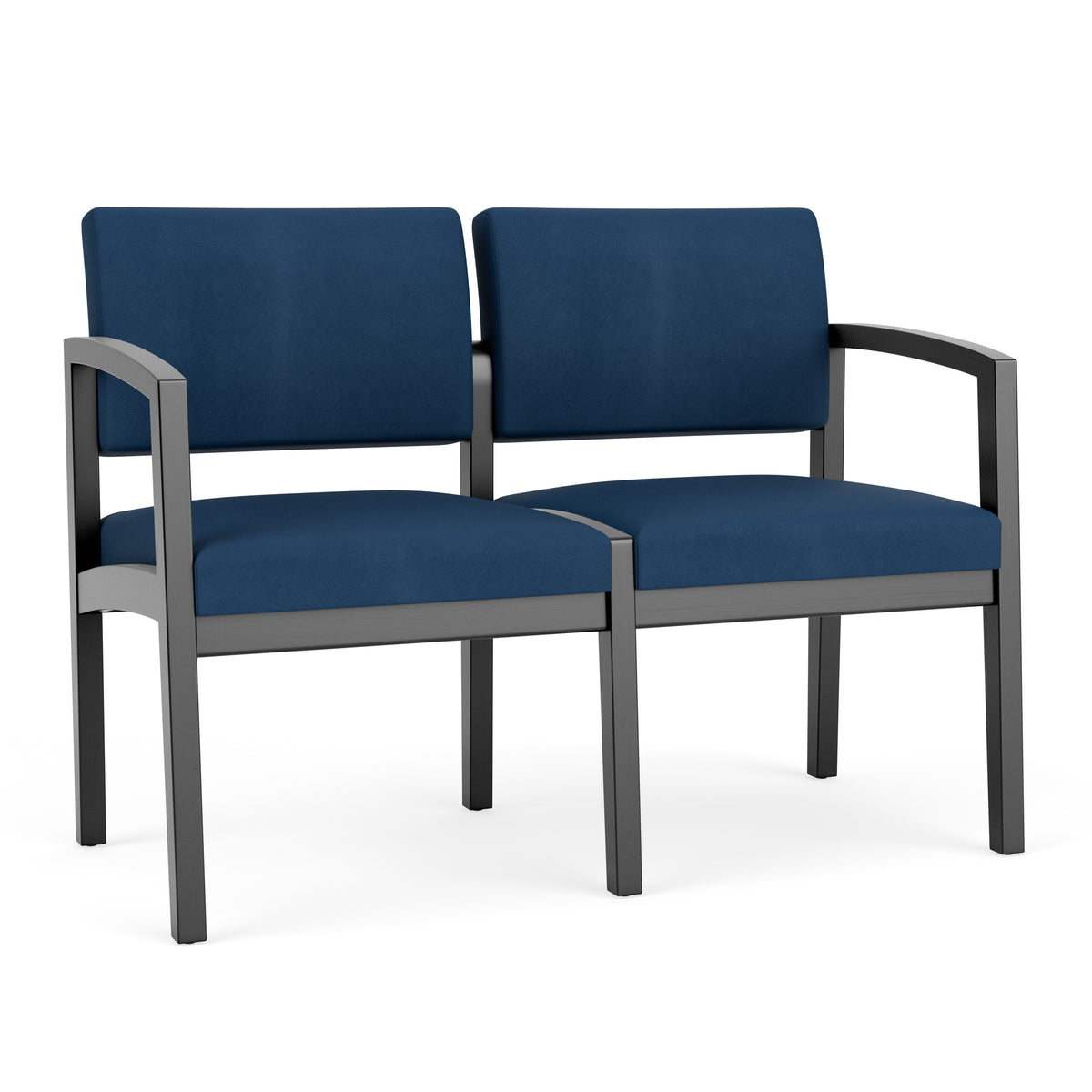 Lenox Wood Waiting Reception 2 Seat Tandem Seating Wood Frame No Center Arm