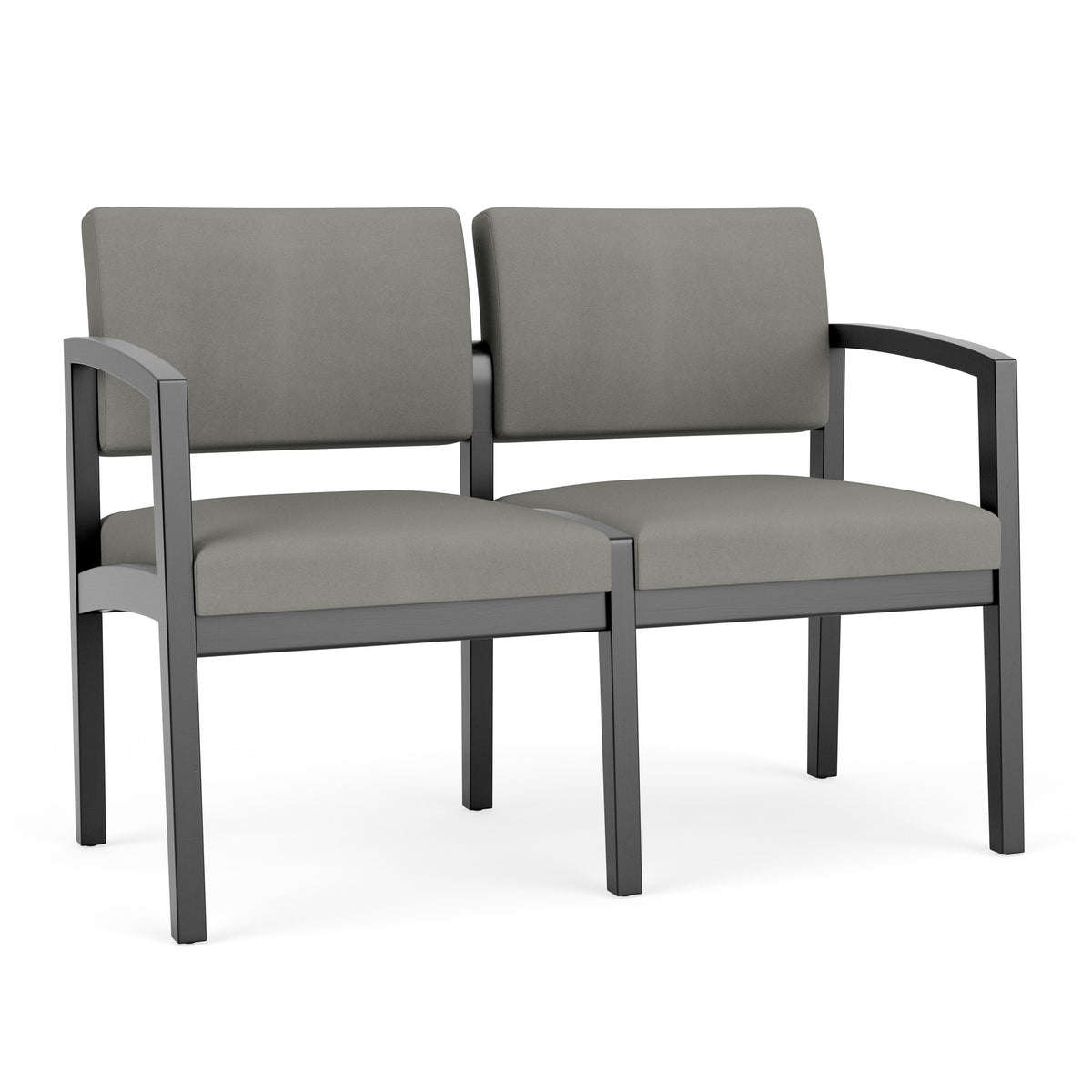 Lenox Wood Waiting Reception 2 Seat Tandem Seating Wood Frame No Center Arm
