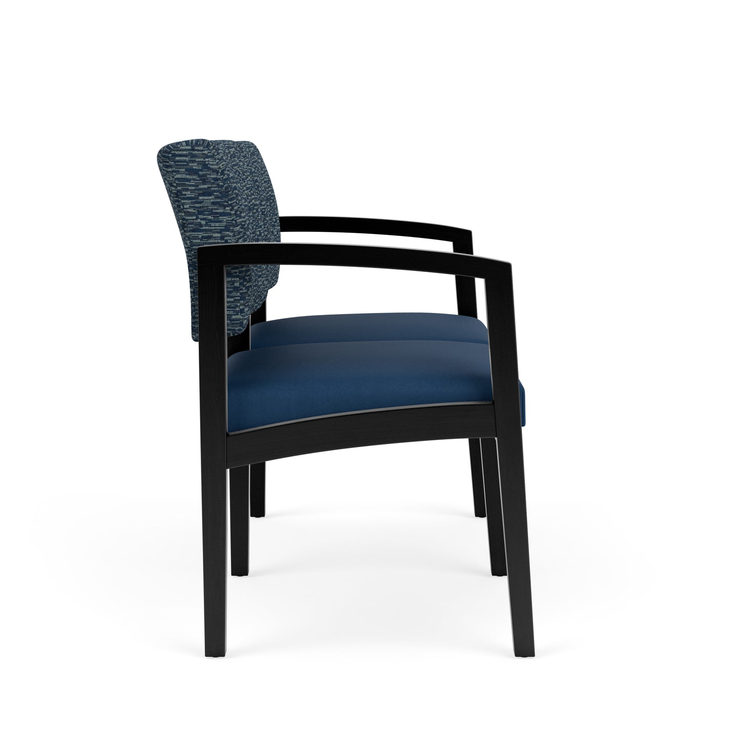 Lenox Wood Waiting Reception 2 Seat Tandem Seating Wood Frame No Center Arm