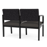 Lenox Wood Waiting Reception 2 Seat Tandem Seating Wood Frame No Center Arm