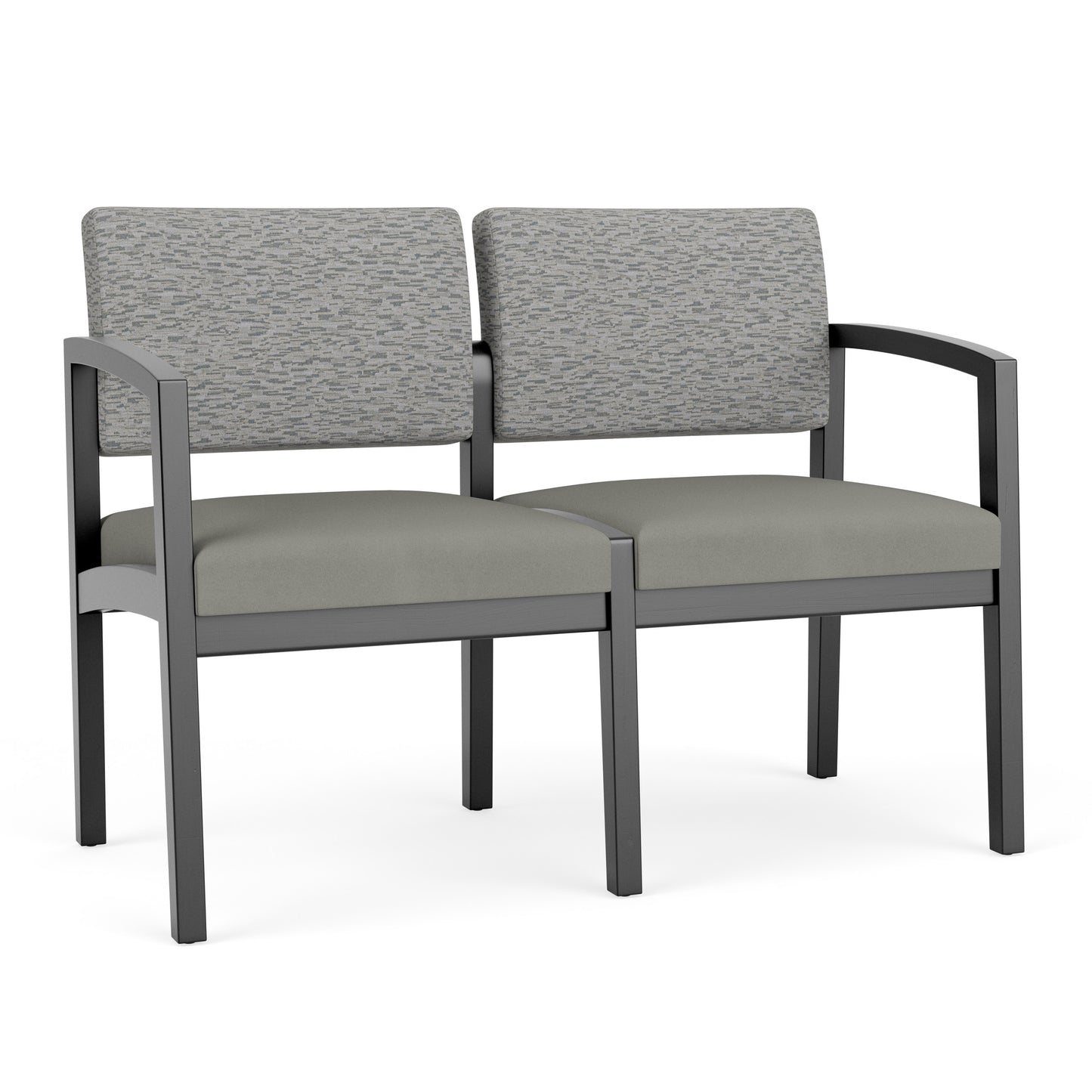 Lenox Wood Waiting Reception 2 Seat Tandem Seating Wood Frame No Center Arm