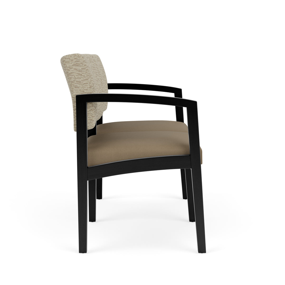 Lenox Wood Waiting Reception 2 Seat Tandem Seating Wood Frame No Center Arm