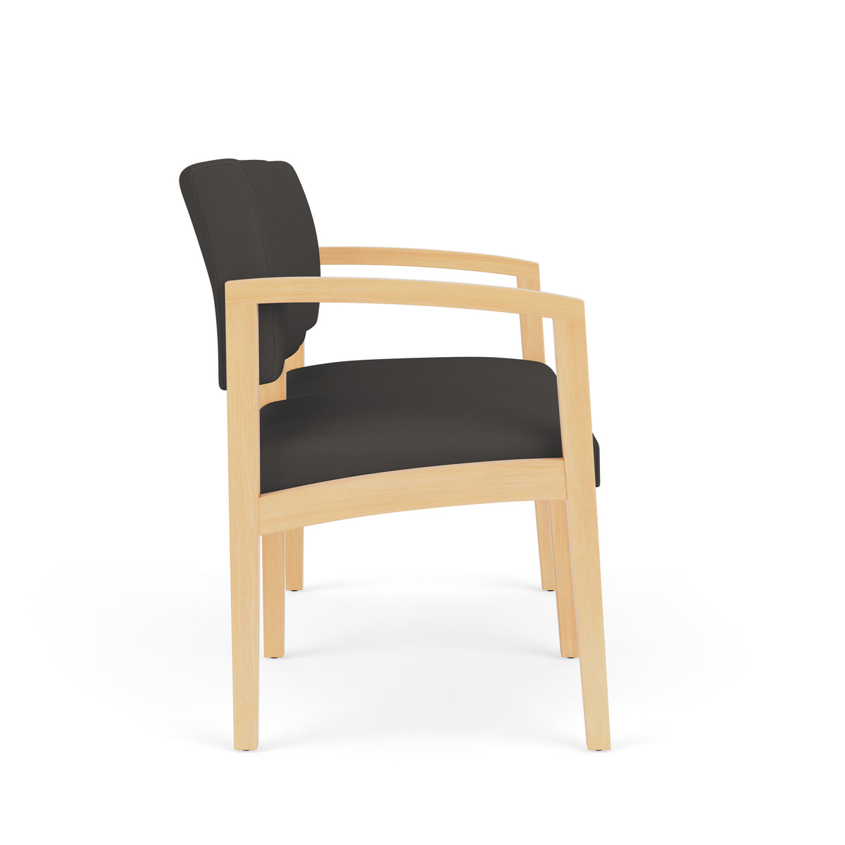 Lenox Wood Waiting Reception 2 Seat Tandem Seating Wood Frame No Center Arm