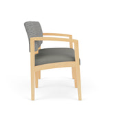 Lenox Wood Waiting Reception 2 Seat Tandem Seating Wood Frame No Center Arm