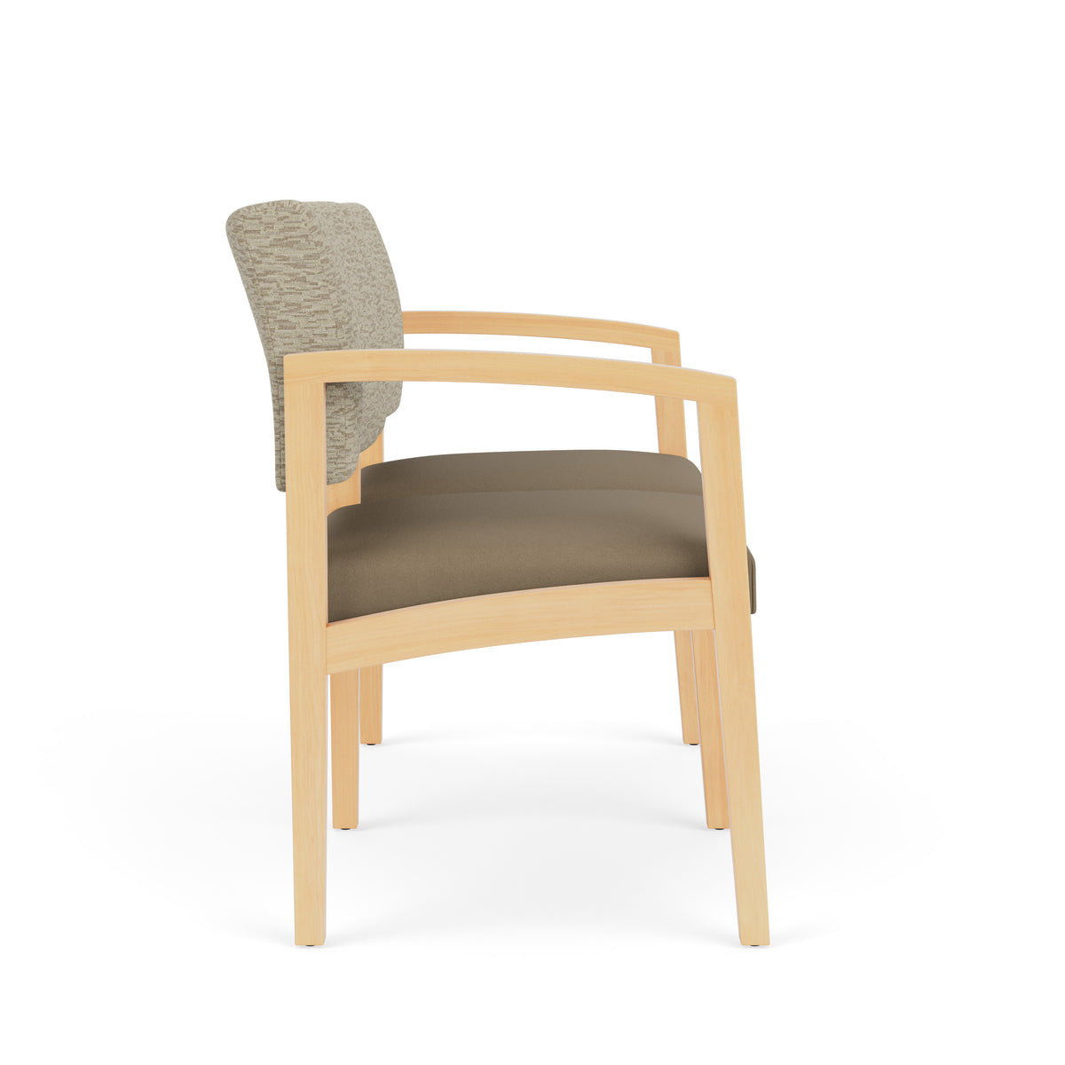 Lenox Wood Waiting Reception 2 Seat Tandem Seating Wood Frame No Center Arm